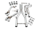 AWE Track Edition Cat-back Exhaust for Gen6 Camaro SS / ZL1 / LT1 - Resonated - Chrome Silver Tips (Quad Outlet) - out of package